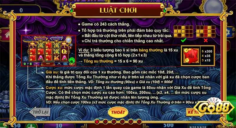 Bonus trong Kho tàng ngũ long Go88